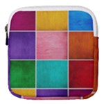 Colorful Squares, Abstract, Art, Background Mini Square Pouch