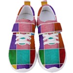 Colorful Squares, Abstract, Art, Background Women s Velcro Strap Shoes