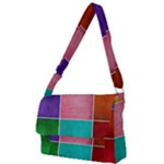 Colorful Squares, Abstract, Art, Background Full Print Messenger Bag (L)
