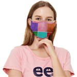Colorful Squares, Abstract, Art, Background Fitted Cloth Face Mask (Adult)