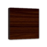 Dark Brown Wood Texture, Cherry Wood Texture, Wooden Mini Canvas 4  x 4  (Stretched)