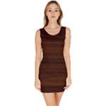 Dark Brown Wood Texture, Cherry Wood Texture, Wooden Bodycon Dress