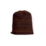Dark Brown Wood Texture, Cherry Wood Texture, Wooden Drawstring Pouch (Medium)