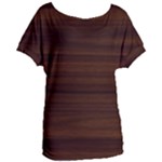 Dark Brown Wood Texture, Cherry Wood Texture, Wooden Women s Oversized T-Shirt