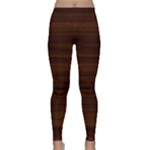 Dark Brown Wood Texture, Cherry Wood Texture, Wooden Lightweight Velour Classic Yoga Leggings