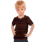 Dark Brown Wood Texture, Cherry Wood Texture, Wooden Kids  Sports T-Shirt