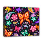 Floral Butterflies Deluxe Canvas 20  x 16  (Stretched)