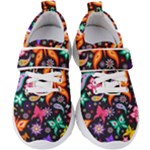 Floral Butterflies Kids  Velcro Strap Shoes