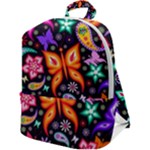 Floral Butterflies Zip Up Backpack