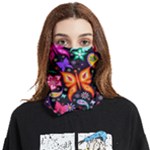Floral Butterflies Face Covering Bandana (Two Sides)