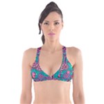 Floral Pattern, Abstract, Colorful, Flow Plunge Bikini Top