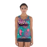 Floral Pattern, Abstract, Colorful, Flow Sport Tank Top 