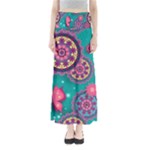 Floral Pattern, Abstract, Colorful, Flow Full Length Maxi Skirt