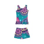 Floral Pattern, Abstract, Colorful, Flow Kids  Boyleg Swimsuit