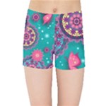 Floral Pattern, Abstract, Colorful, Flow Kids  Sports Shorts