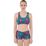 Floral Pattern, Abstract, Colorful, Flow Work It Out Gym Set