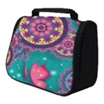 Floral Pattern, Abstract, Colorful, Flow Full Print Travel Pouch (Small)