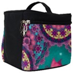 Floral Pattern, Abstract, Colorful, Flow Make Up Travel Bag (Big)