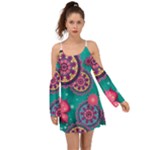Floral Pattern, Abstract, Colorful, Flow Boho Dress