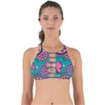 Floral Pattern, Abstract, Colorful, Flow Perfectly Cut Out Bikini Top