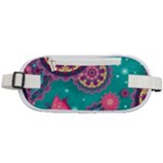 Floral Pattern, Abstract, Colorful, Flow Rounded Waist Pouch