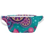 Floral Pattern, Abstract, Colorful, Flow Waist Bag 