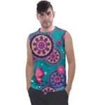 Floral Pattern, Abstract, Colorful, Flow Men s Regular Tank Top