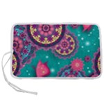 Floral Pattern, Abstract, Colorful, Flow Pen Storage Case (L)