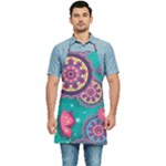 Floral Pattern, Abstract, Colorful, Flow Kitchen Apron