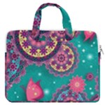 Floral Pattern, Abstract, Colorful, Flow MacBook Pro 13  Double Pocket Laptop Bag