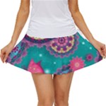 Floral Pattern, Abstract, Colorful, Flow Women s Skort