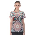Flowers Pattern, Abstract, Art, Colorful Women s Sport Mesh T-Shirt
