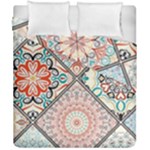 Flowers Pattern, Abstract, Art, Colorful Duvet Cover Double Side (California King Size)