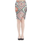 Flowers Pattern, Abstract, Art, Colorful Midi Wrap Pencil Skirt