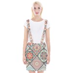 Flowers Pattern, Abstract, Art, Colorful Braces Suspender Skirt