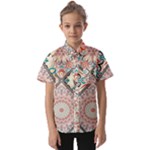 Flowers Pattern, Abstract, Art, Colorful Kids  Short Sleeve Shirt
