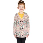 Flowers Pattern, Abstract, Art, Colorful Kids  Double Breasted Button Coat