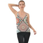Flowers Pattern, Abstract, Art, Colorful Chiffon Cami