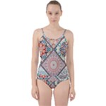 Flowers Pattern, Abstract, Art, Colorful Cut Out Top Tankini Set