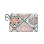 Flowers Pattern, Abstract, Art, Colorful Canvas Cosmetic Bag (Small)