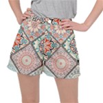 Flowers Pattern, Abstract, Art, Colorful Women s Ripstop Shorts