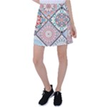 Flowers Pattern, Abstract, Art, Colorful Tennis Skirt