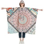 Flowers Pattern, Abstract, Art, Colorful Women s Hooded Rain Ponchos