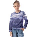 Majestic Clouds Landscape Kids  Long Sleeve T-Shirt with Frill 