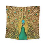 Peacock Feather Bird Peafowl Square Tapestry (Small)