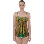 Peacock Feather Bird Peafowl Babydoll Tankini Top