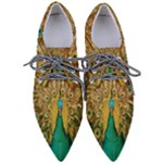 Peacock Feather Bird Peafowl Pointed Oxford Shoes