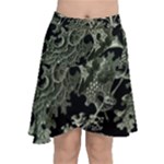 Weave Haeckel Lichenes Photobionten Chiffon Wrap Front Skirt