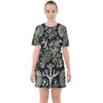 Weave Haeckel Lichenes Photobionten Sixties Short Sleeve Mini Dress