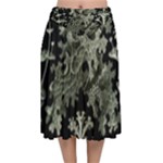 Weave Haeckel Lichenes Photobionten Velvet Flared Midi Skirt